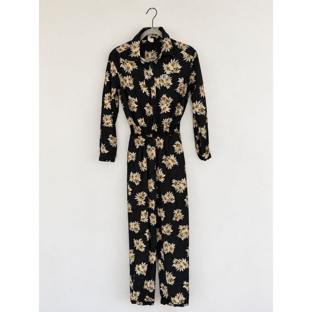 Lucy & Yak Daisy Print Utility Coverall Jumpsuit Size Small